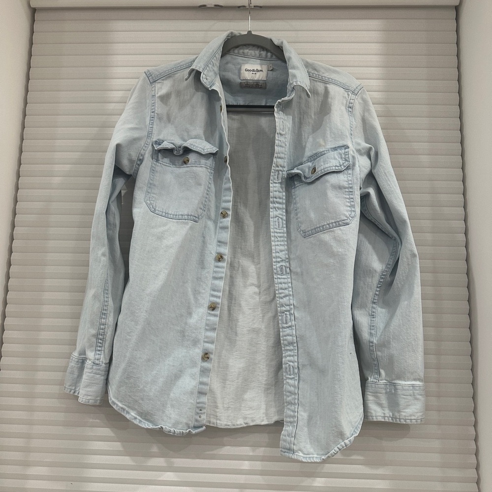 Faded denim button up with collar